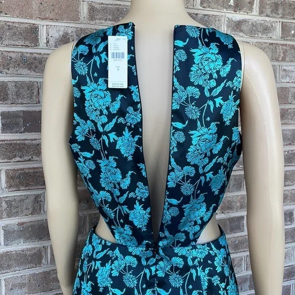 Anthropologie x Hutch Floral Jacquard Cut Out Mini Dress NWT‎ - Size 4 - Picture 10 of 16